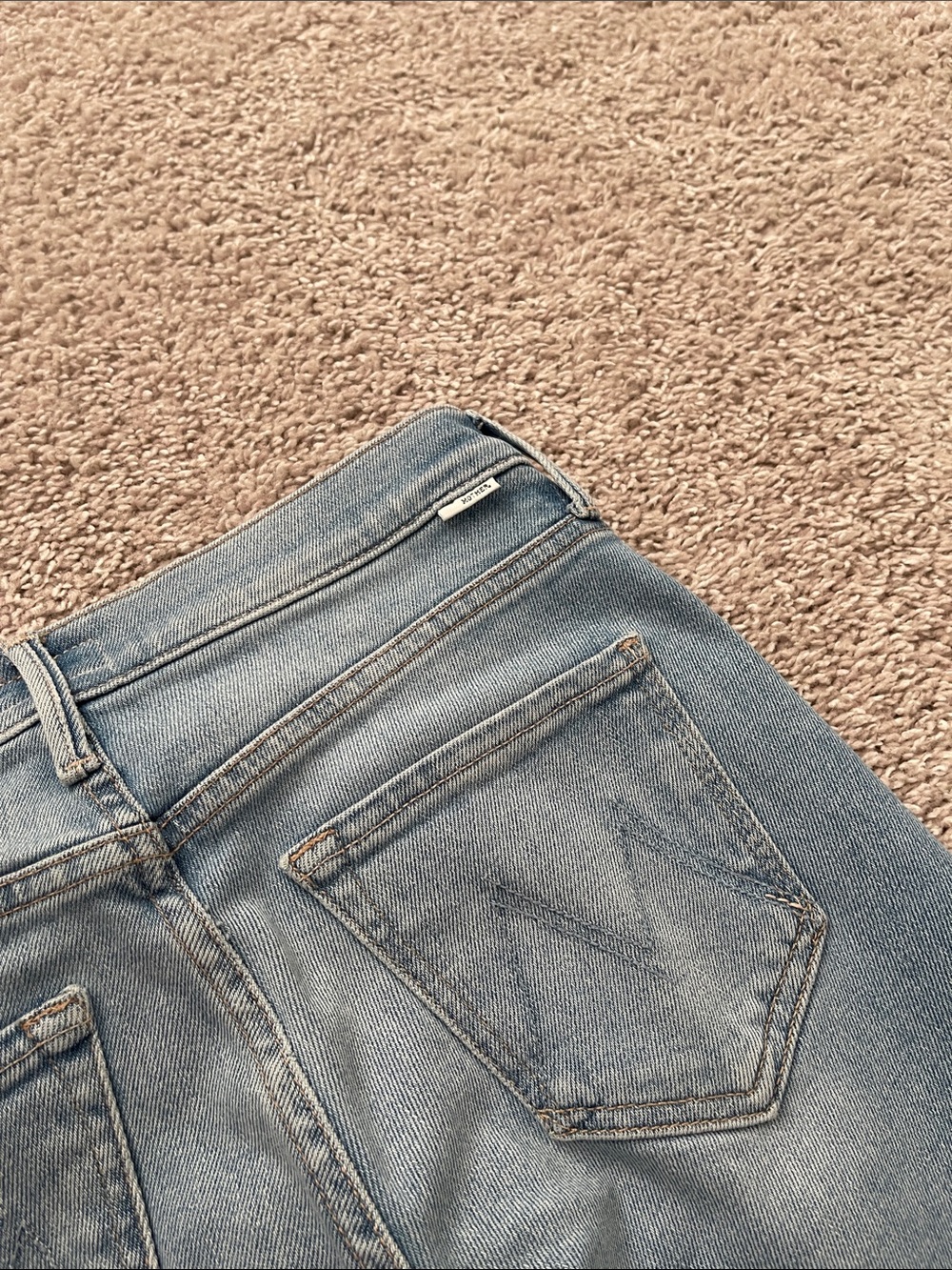 MOTHER The Kick it Ankle Fray Light Wash Jeans Size 25 - Picture 7 of 8